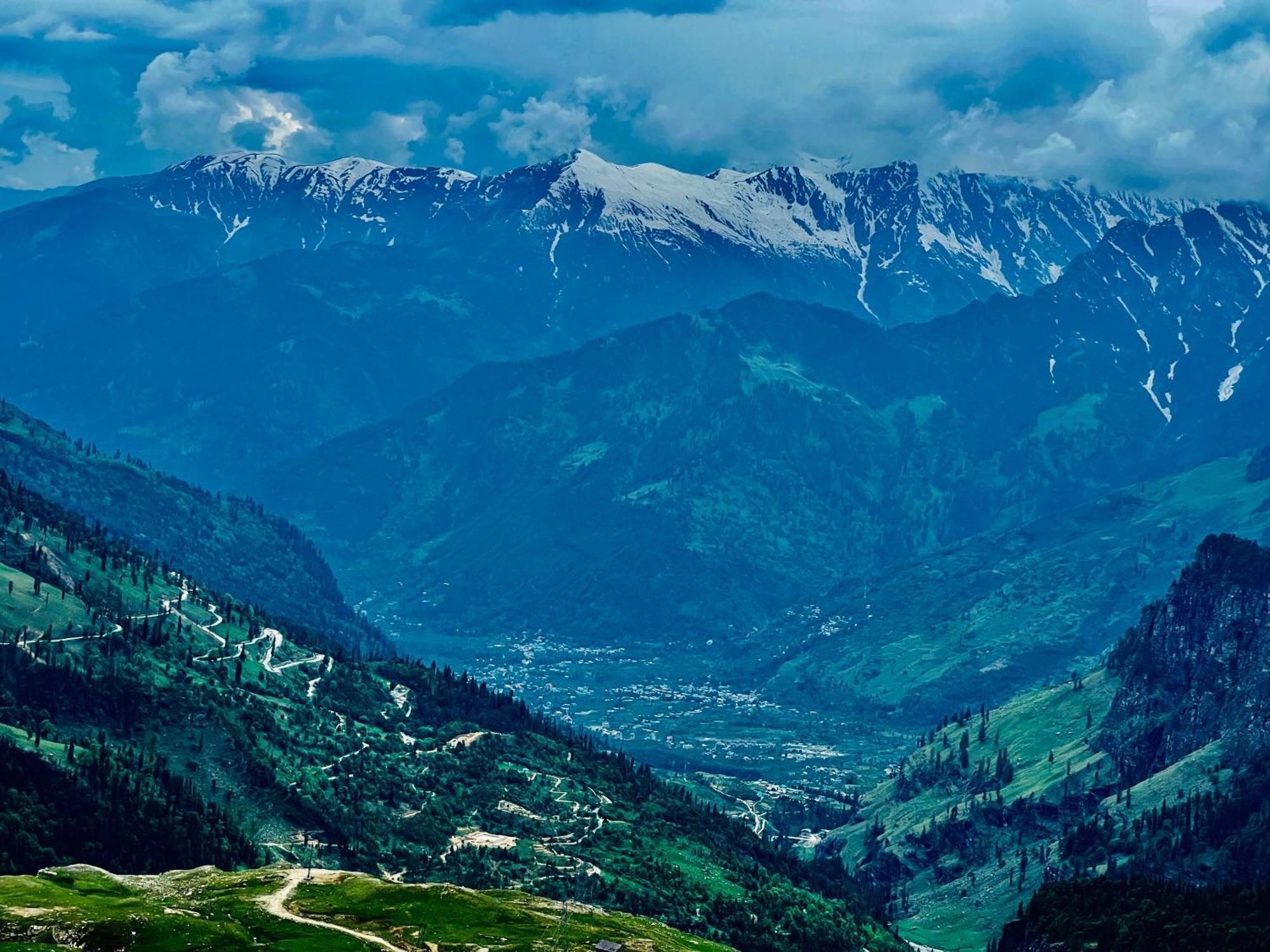 Hotel Green Link -#Near Volvo Bus Stand #Mountain View #River View #Open Terrace Manāli Exteriér fotografie